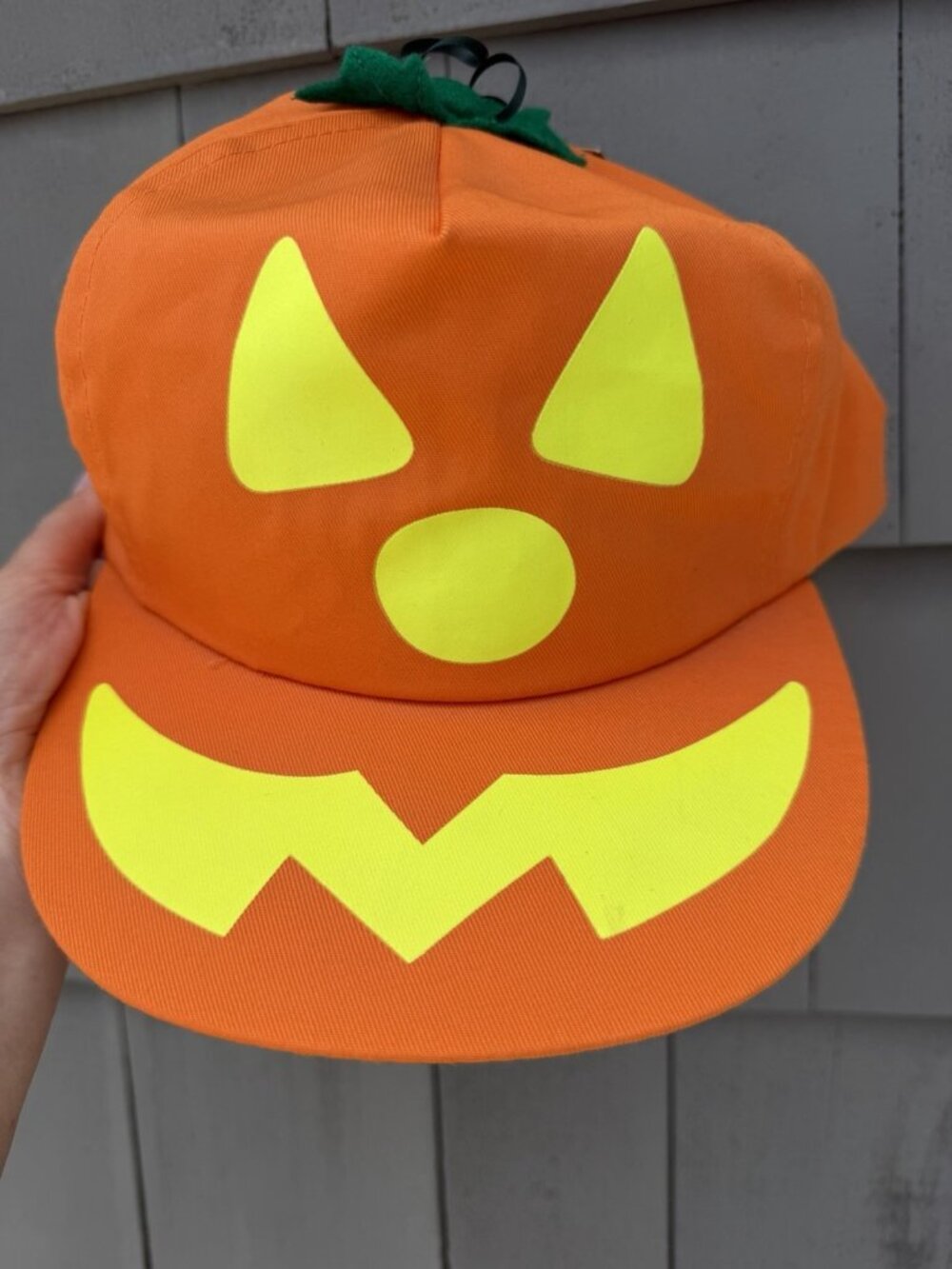 NEW Deadstock Vintage Y2K pumpkin face Halloween spooky baseball cap snapback